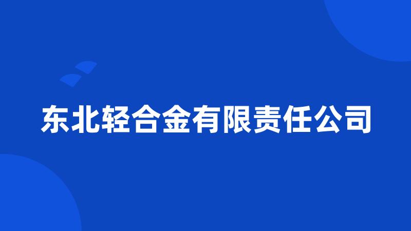 东北轻合金有限责任公司