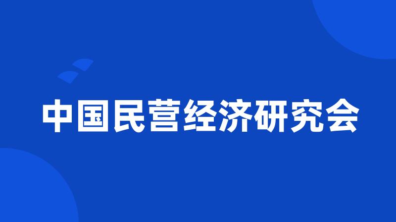 中国民营经济研究会