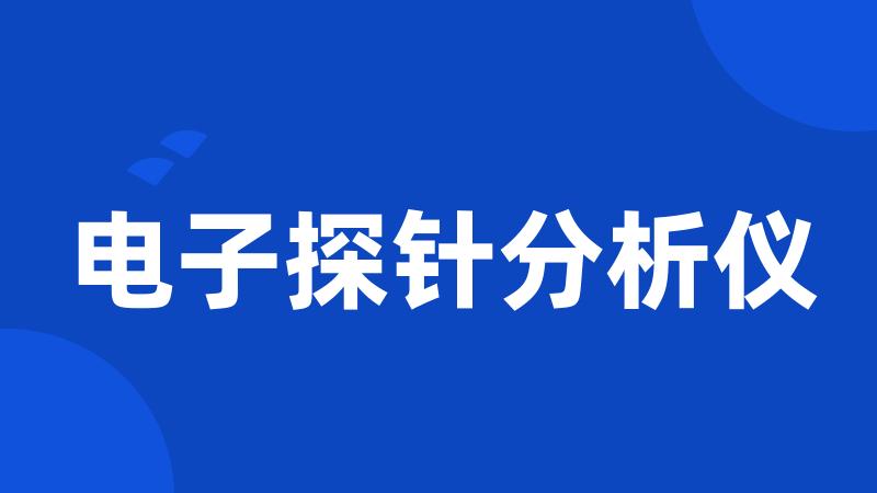 电子探针分析仪