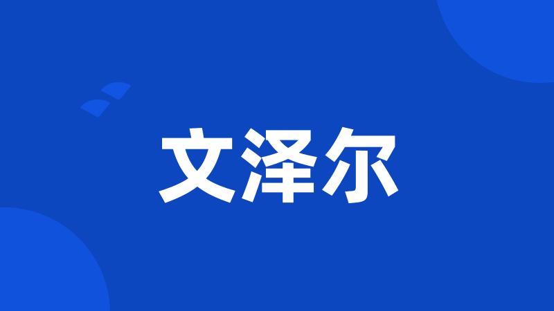 文泽尔