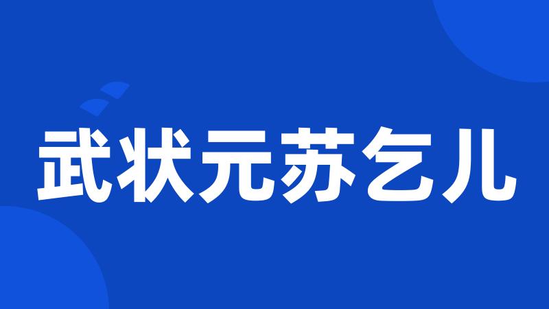 武状元苏乞儿