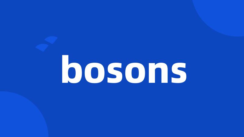 bosons