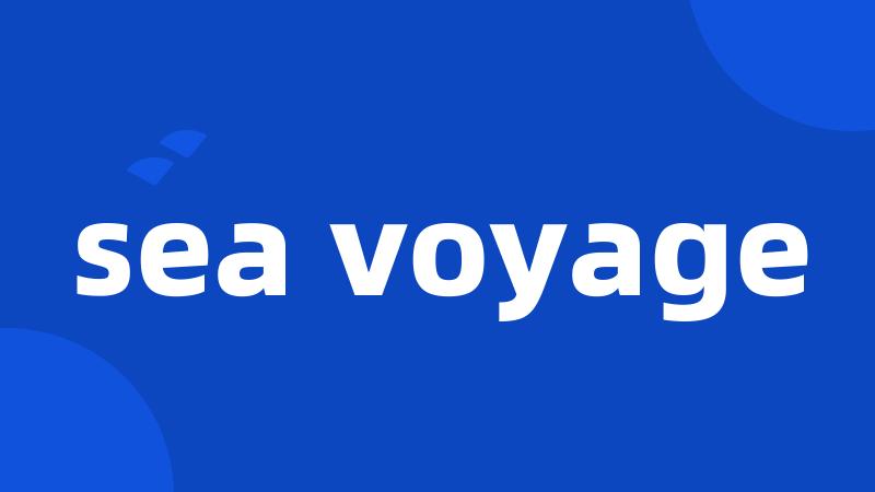 sea voyage