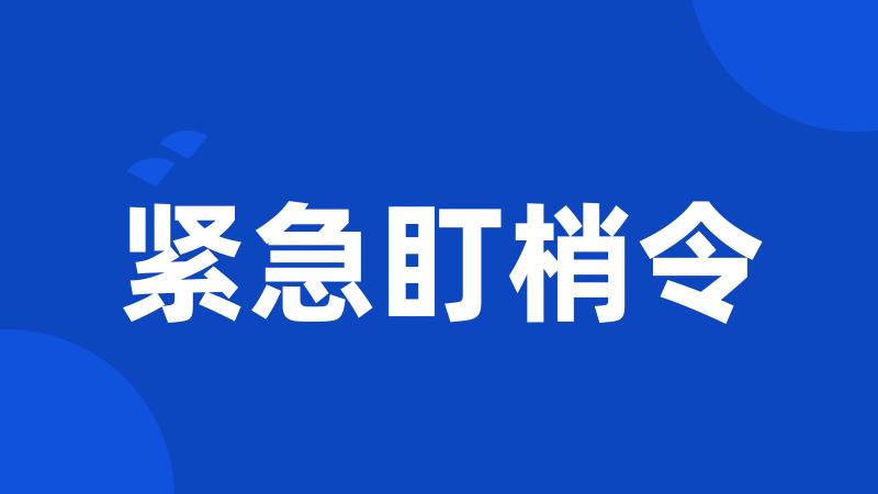 紧急盯梢令