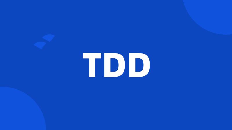 TDD