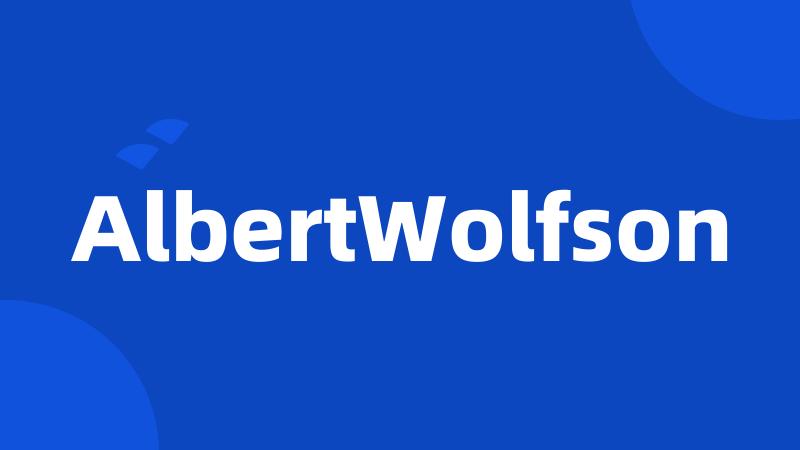 AlbertWolfson