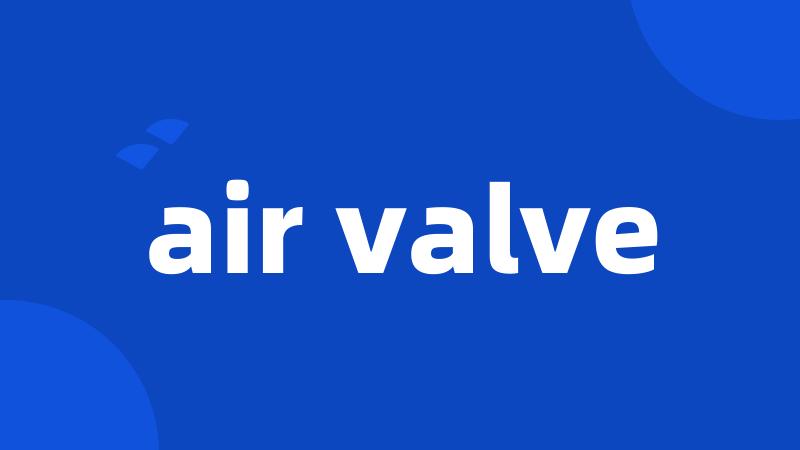 air valve