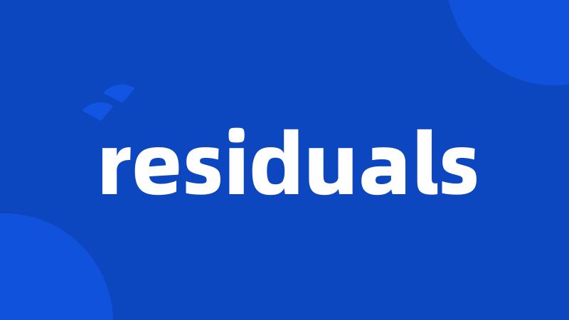 residuals