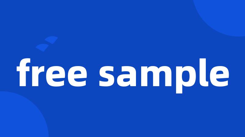 free sample