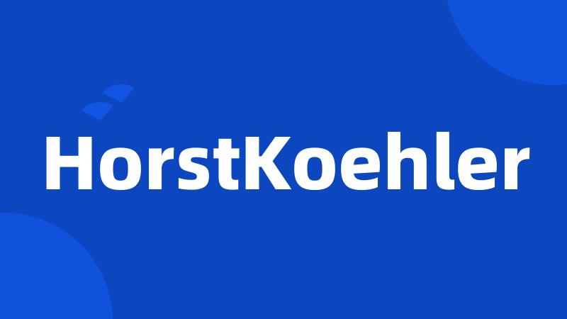 HorstKoehler