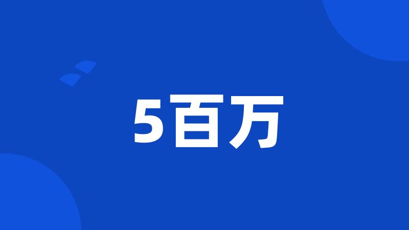 5百万