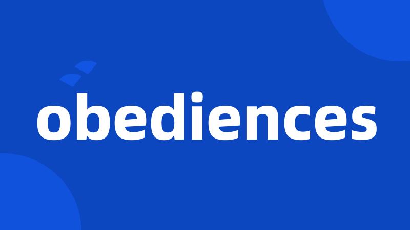 obediences