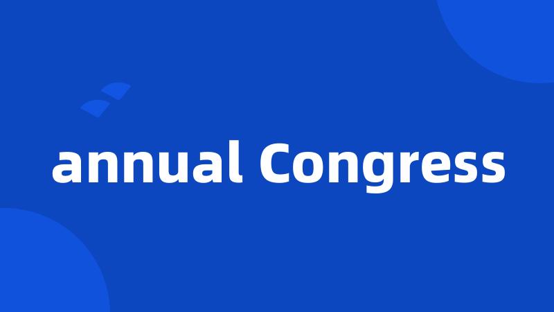 annual Congress