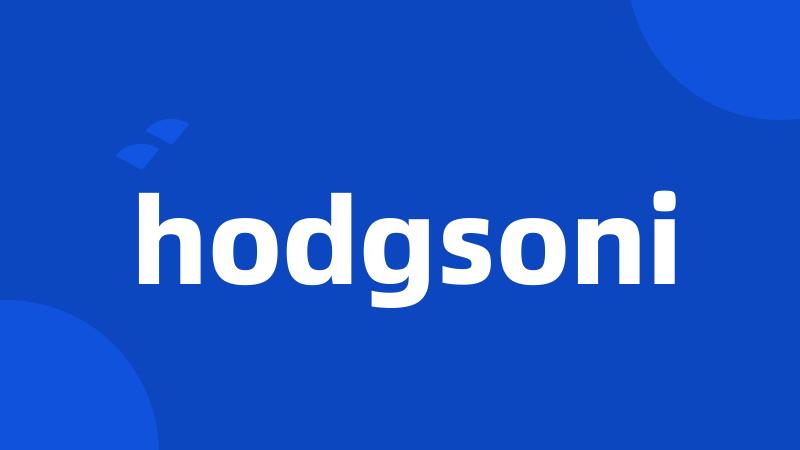 hodgsoni