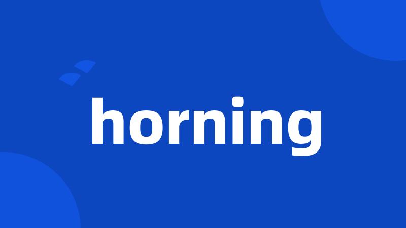 horning
