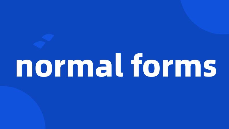 normal forms