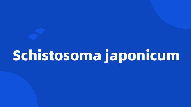 Schistosoma japonicum