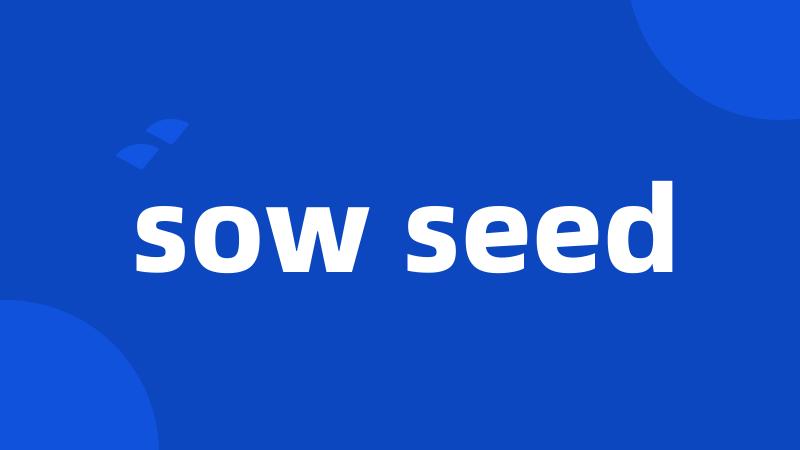 sow seed