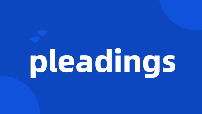 pleadings