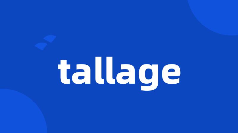 tallage