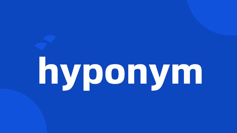 hyponym