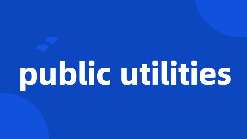public utilities