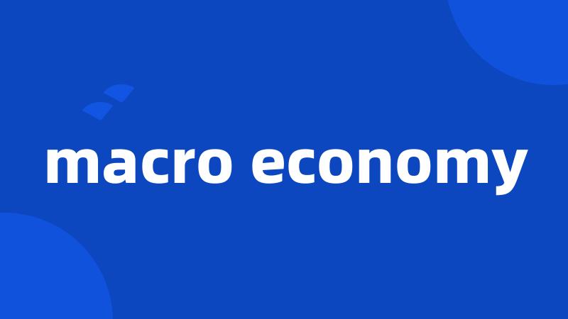 macro economy