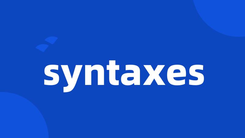 syntaxes