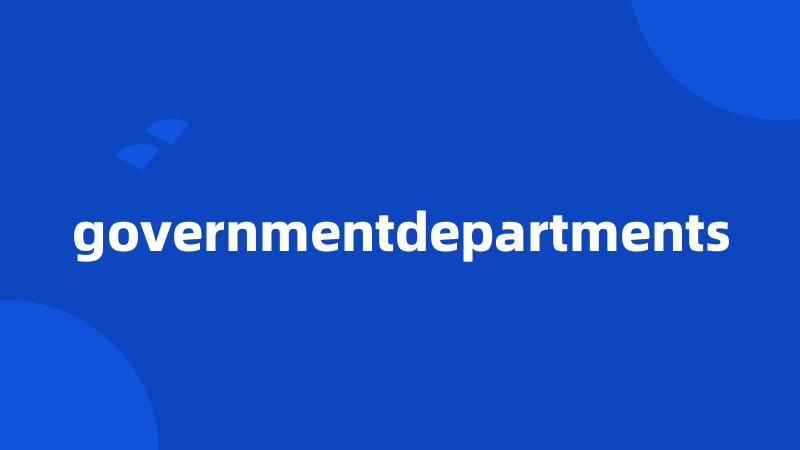 governmentdepartments