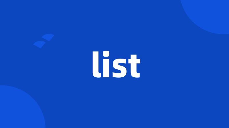 list