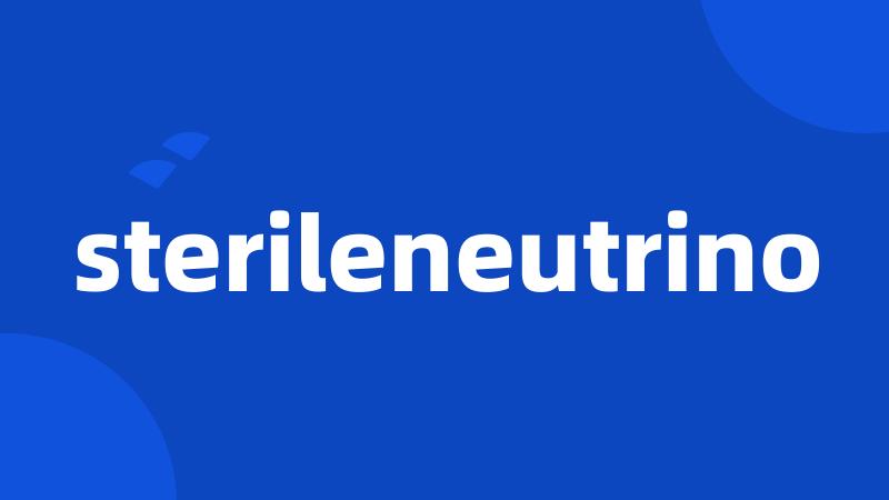 sterileneutrino