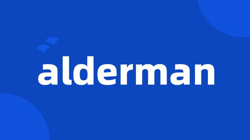 alderman