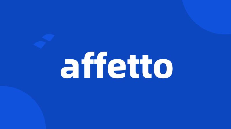 affetto