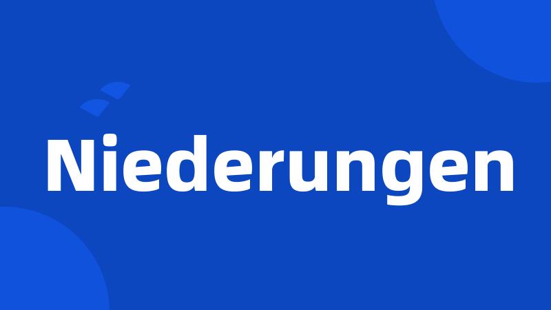 Niederungen