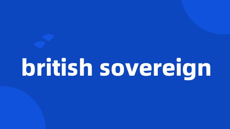 british sovereign