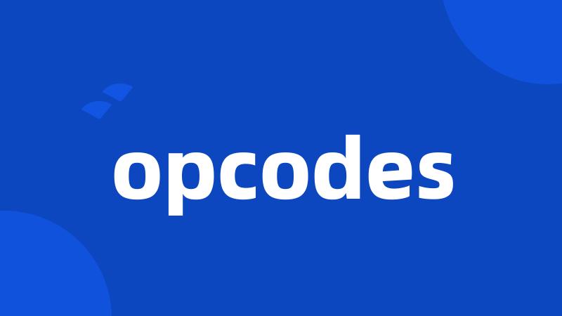 opcodes