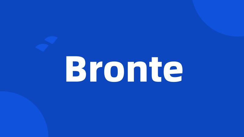 Bronte