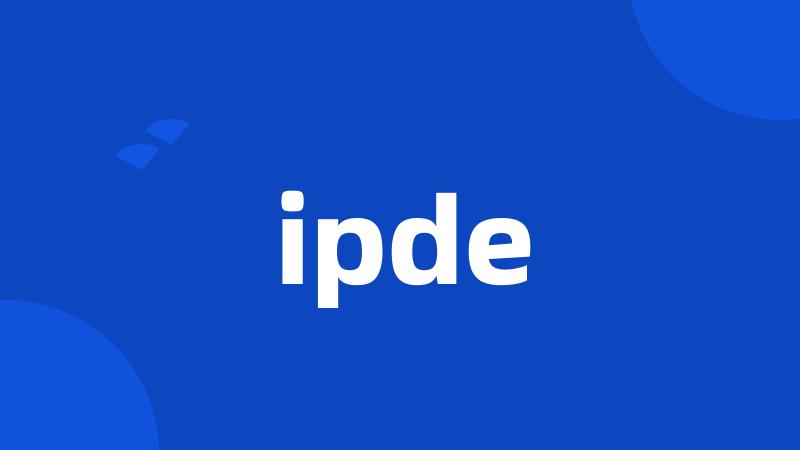 ipde