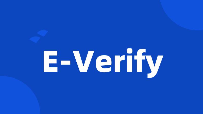 E-Verify