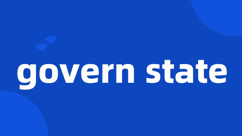 govern state