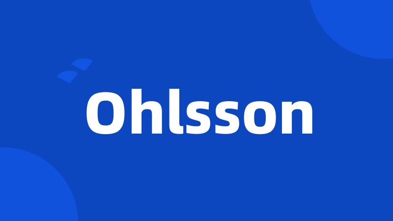 Ohlsson