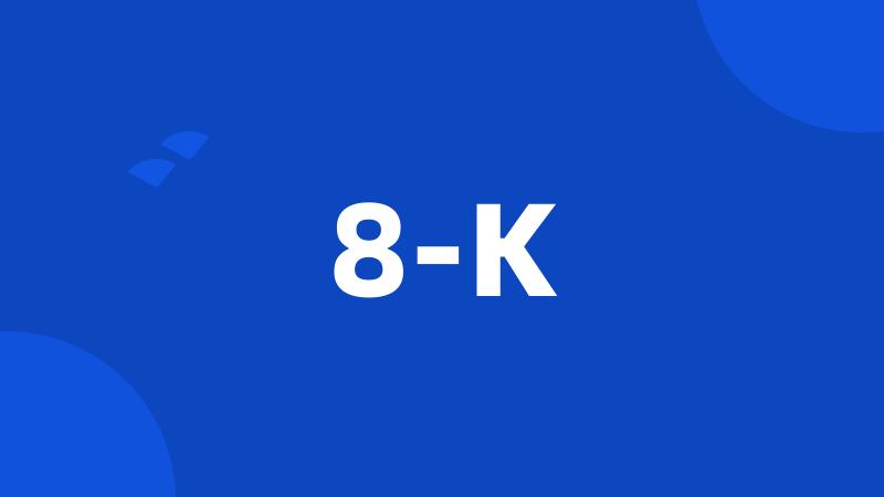 8-K