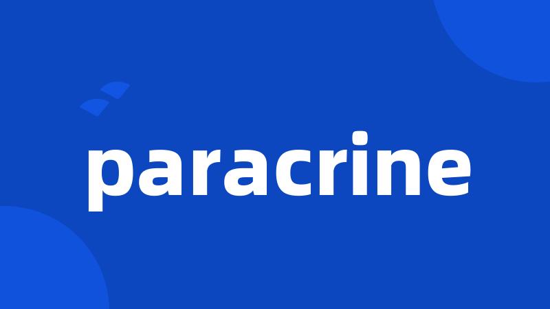 paracrine