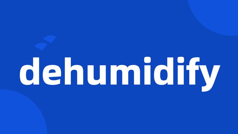 dehumidify