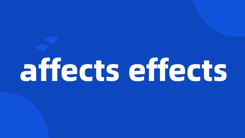 affects effects