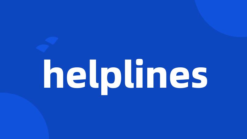helplines