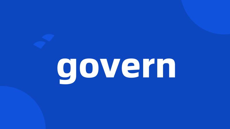 govern