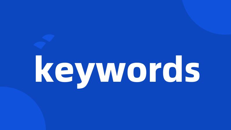 keywords