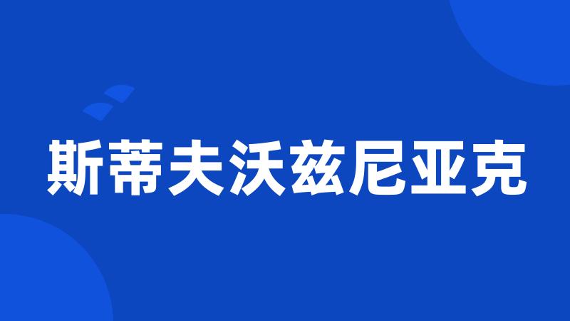 斯蒂夫沃兹尼亚克