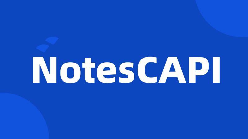 NotesCAPI